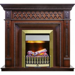 Каминокомплект Alexandria - Махагон коричневый антик с очагом Danville Antique Brass FB2 Каминокомплект Alexandria - Махагон коричневый антик с очагом Danville Antique Brass FB2