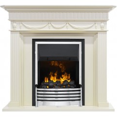 Каминокомплект Corfu - Слоновая кость с очагом Flagstaff Каминокомплект Corfu - Слоновая кость с очагом Flagstaff