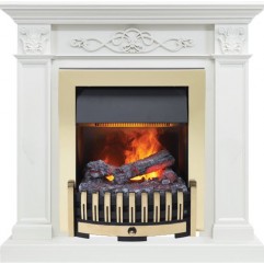 Каминокомплект Verona - Белый дуб с очагом Danville Brass FB2 Каминокомплект Verona - Белый дуб с очагом Danville Brass FB2