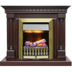 Каминокомплект Dallas - Темный дуб с очагом Danville Antique Brass FB2 Каминокомплект Dallas - Темный дуб с очагом Danville Antique Brass FB2