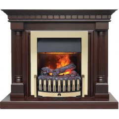 Каминокомплект Dallas - Темный дуб с очагом Danville Brass FB2 Каминокомплект Dallas - Темный дуб с очагом Danville Brass FB2