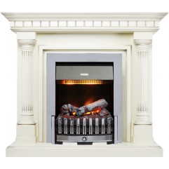 Каминокомплект Dallas - Слоновая кость с патиной с очагом Danville Chrome FB2 Каминокомплект Dallas - Слоновая кость с патиной с очагом Danville Chrome FB2