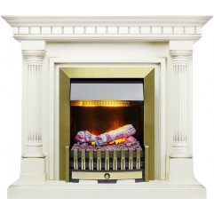 Каминокомплект Dallas - Слоновая кость с патиной с очагом Danville Antique Brass FB2 Каминокомплект Dallas - Слоновая кость с патиной с очагом Danville Antique Brass FB2