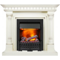 Каминокомплект Dallas - Слоновая кость с патиной с очагом Danville Black FB2 Каминокомплект Dallas - Слоновая кость с патиной с очагом Danville Black FB2