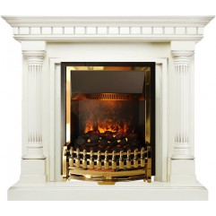 Каминокомплект Dallas - Слоновая кость с патиной с очагом Atherton Каминокомплект Dallas - Слоновая кость с патиной с очагом Atherton