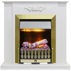 Каминокомплект Lumsden - Белый дуб с очагом Danville Antique Brass FB2 Каминокомплект Lumsden - Белый дуб с очагом Danville Antique Brass FB2