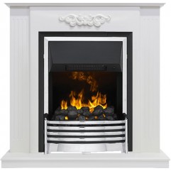 Каминокомплект Lumsden - Белый дуб с очагом Flagstaff Каминокомплект Lumsden - Белый дуб с очагом Flagstaff