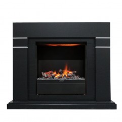 Каминокомплект Lindos - Черный с очагом Albany Каминокомплект Lindos - Черный с очагом Albany