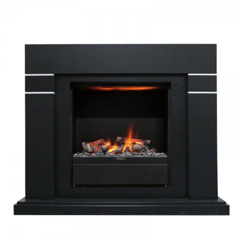 Каминокомплект Lindos - Черный с очагом Albany