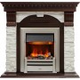 Каминокомплект Dublin - Темный дуб / Сланец белый с очагом Chesford Каминокомплект Dublin - Темный дуб / Сланец белый с очагом Chesford