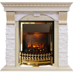 Каминокомплект Dublin - Слоновая кость с патиной / Сланец крем с очагом Atherton Каминокомплект Dublin - Слоновая кость с патиной / Сланец крем с очагом Atherton