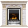 Каминокомплект Dublin - Слоновая кость с патиной / Сланец крем с очагом Flagstaff Каминокомплект Dublin - Слоновая кость с патиной / Сланец крем с очагом Flagstaff