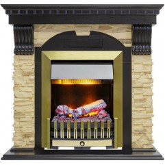 Каминокомплект Dublin - Венге / Сланец с очагом Danville Antique Brass FB2 Каминокомплект Dublin - Венге / Сланец с очагом Danville Antique Brass FB2