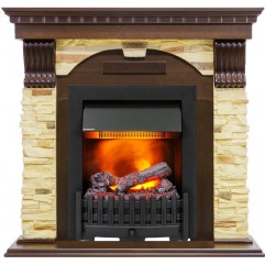 Каминокомплект Dublin - Темный дуб / Сланец с очагом Danville Black FB2 Каминокомплект Dublin - Темный дуб / Сланец с очагом Danville Black FB2