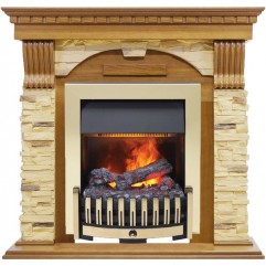 Каминокомплект Dublin - Дуб / Сланец с очагом Danville Brass FB2 Каминокомплект Dublin - Дуб / Сланец с очагом Danville Brass FB2