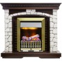 Каминокомплект Glasgow - Темный дуб / Белый с очагом Danville Antique Brass FB2 Каминокомплект Glasgow - Темный дуб / Белый с очагом Danville Antique Brass FB2