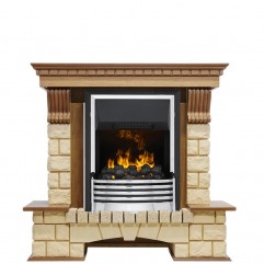 Каминокомплект Pierre Luxe - Дуб / Шампань (Высота 1050мм) с очагом Flagstaff Каминокомплект Pierre Luxe - Дуб / Шампань (Высота 1050мм) с очагом Flagstaff