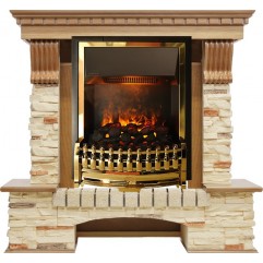 Каминокомплект Pierre Luxe - Дуб / Сланец с очагом Atherton Каминокомплект Pierre Luxe - Дуб / Сланец с очагом Atherton