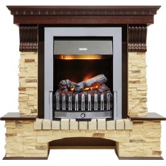 Каминокомплект Pierre Luxe - Темный дуб / Сланец (Высота 1005мм) с очагом Danville Chrome FB2 Каминокомплект Pierre Luxe - Темный дуб / Сланец (Высота 1005мм) с очагом Danville Chrome FB2