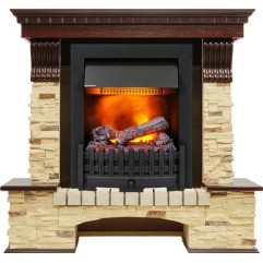 Каминокомплект Pierre Luxe - Темный дуб / Сланец (Высота 1005мм) с очагом Danville Black FB2 Каминокомплект Pierre Luxe - Темный дуб / Сланец (Высота 1005мм) с очагом Danville Black FB2