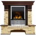 Каминокомплект Pierre Luxe - Темный дуб / Сланец (Высота 1005мм) с очагом Flagstaff