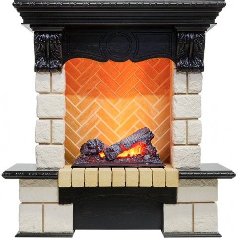 Каминокомплект Pierre Luxe - Венге / Шампань (Высота 975мм) с очагом Cassette 400 NH