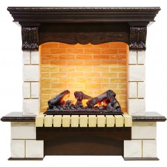 Каминокомплект Pierre Luxe - Темный дуб / Шампань (Высота 1035мм) с очагом Cassette 600 NH Каминокомплект Pierre Luxe - Темный дуб / Шампань (Высота 1035мм) с очагом Cassette 600 NH