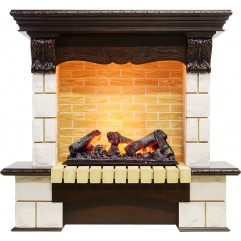 Каминокомплект Pierre Luxe угловой - Темный дуб / Шампань (Высота 1035мм) с очагом Cassette 600 NH Каминокомплект Pierre Luxe угловой - Темный дуб / Шампань (Высота 1035мм) с очагом Cassette 600 NH