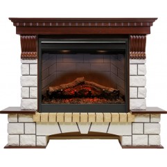Каминокомплект Pierre Luxe - Темный дуб / Белый с очагом Symphony 26'' DF2608-INT Каминокомплект Pierre Luxe - Темный дуб / Белый с очагом Symphony 26'' DF2608-INT