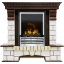 Каминокомплект Pierre Luxe угловой - Темный дуб / Белый (Высота 1020мм) с очагом Flagstaff Каминокомплект Pierre Luxe угловой - Темный дуб / Белый (Высота 1020мм) с очагом Flagstaff
