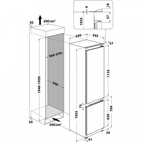 Встраиваемый холодильник Indesit INC20 T321