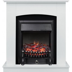 Каминокомплект Barcelona - Белый с очагом Fobos FX Black Каминокомплект Barcelona - Белый с очагом Fobos FX Black